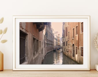 ベネチアの運河建築のプリント – 歴史的なベネチアのヴィンテージ