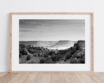 Black White Mesa Print | Oklahoma Black Mesa Print |  Black White Fine Art | Oklahoma Art |  Oklahoma Nature Print, | Oklahoma No Man's Land