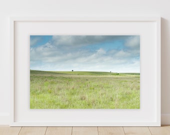 Great Plains Print | Oklahoma Landscape Print | Minimalist Landscape Field | Grasslands Print | Minimalist Landscape Print | Plains Art |