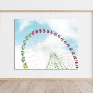 Ferris Wheel Print | Giant Ferris Wheel Print |  Nursery Print |  State Fair Print | Ferris Wheel Art Print | Nursery Wall Art