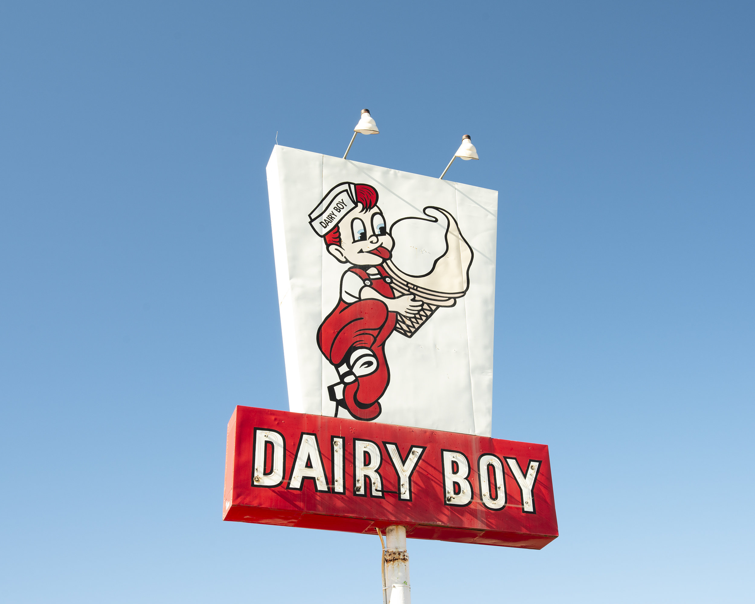 Dairy Boy Print Dairy Boy Sign Oklahoma Print Okemah, Oklahoma Print Diner Sign Mid Century