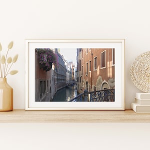 Venedig Kanal Poster | Venedig, Italien Poster | Kunstdruck | Venedig Brücken Poster | Europäische Wandkunst | Venedig Grachten Kunstdruck | Geheimnisvoll