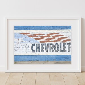 Stampa Chevrolet / Insegna Chevrolet vintage / Pubblicità in mattoni / Pubblicità Chevrolet / Insegna camion vintage / Regalo per camionista