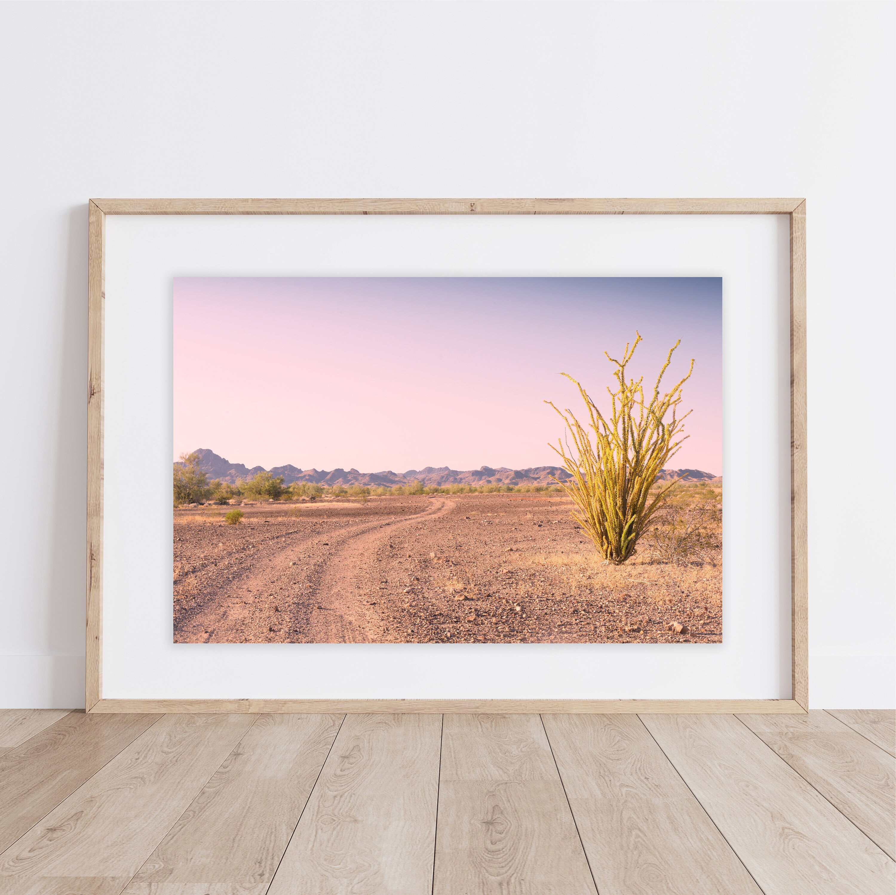 Desert Road Print Off-road Desert Print Ocotillo Cactus Road Desert ...