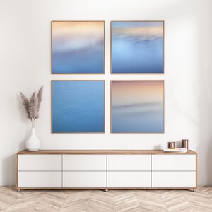 Blue Abstract Photography Prints | Water Colors | Blue Wall Art | Blue Abstract Art | Abstract Water Print | Abstract Water Print Set of 4