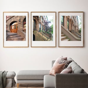 Brownstone Art Print | NYC Print Set | NYC Wall Art | Brownstone Print Set | New York City Print | NYC Wall Art | Brooklyn Brownstone