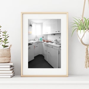 Frank Lloyd Wright Designed Kitchen | Frank Lloyd Wright&#39;s Price Towers | Mid Century Kitchen | Architectural Print | Frank Lloyd Wright Art