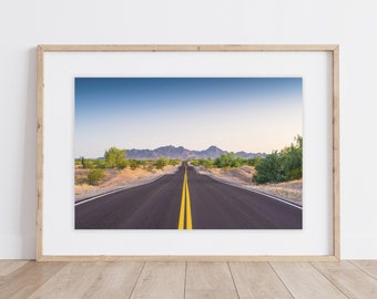 Wall Art Arizona Highway Print | Desert Road Print | Desert Highway Print | Desert Print | Desert Mountain Print | Desert Wall Decor |