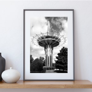 Architectural Print | Midcentury Architectural Print | Oral Roberts University Prayer Tower | Modernist Architecture Print | Fine Art Print