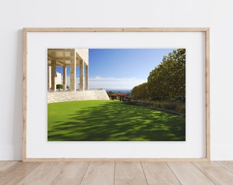 Getty Museum Print | Getty Museum Gardens | Getty Trees Print | Iconic LA Art Print | Getty Museum Wall Art | Los Angeles Museum Art Print