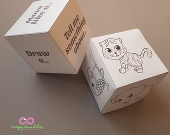 Animal Activity Dice, Indoor Play, Educational Games for Preschoolers, Gross Motor Activity, Movement activity, Printable activity, Digital.