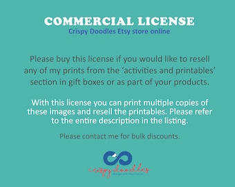 Commercial Licence to use Crispy Doodles Activities and Printables