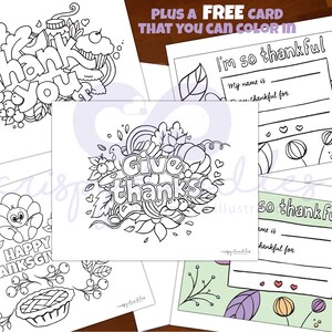 Printable Thanksgiving Coloring Pages, Kids Coloring Pages Fall, Thanksgiving Coloring Activity, Thanksgiving Activities Digital Download