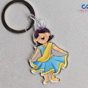 Diwali Keychain - Dressed up for Diwali Celebrate the festival of lights with a Diwali favor Perfect for gifting