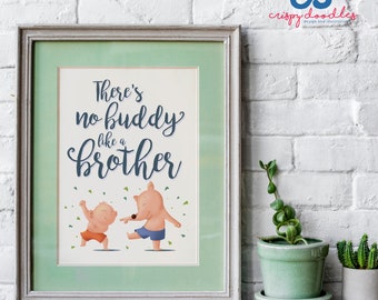 Decoración de la sala de juegos para niños bailarines, regalo para hermanos, niños gemelos, arte de pared para niños, animales danzantes, habitación para niños pequeños, decoración para niños, arte de pared para niños