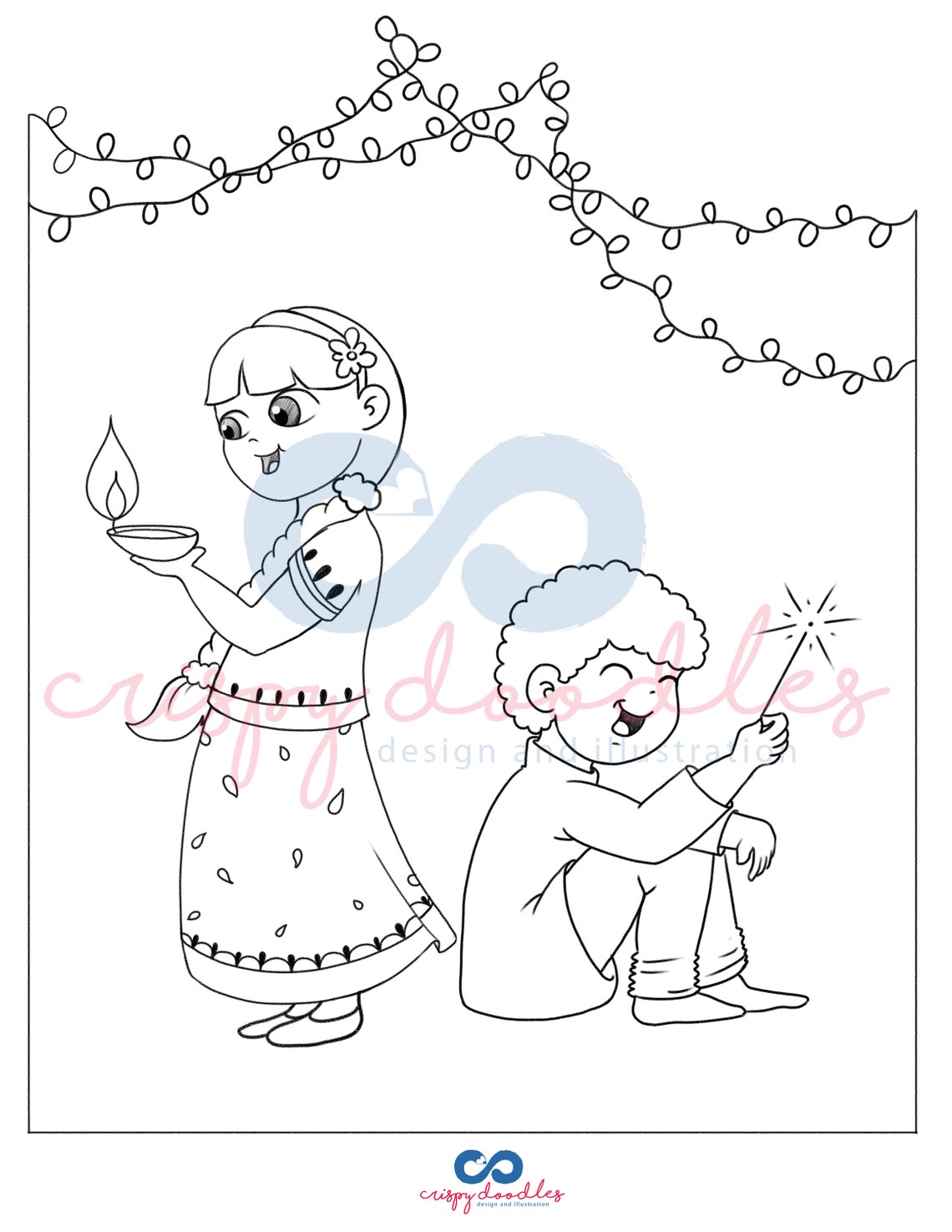 Diwali Coloring Activity Pages for Kids Diwali Decor for Etsy Norway