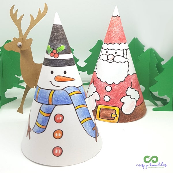 DIY Papier Ornamente für Kinder, digitaler Download, Bastelset für Kinder zum Ausdrucken, Bastelset für Kinder, niedliche Weihnachtssets