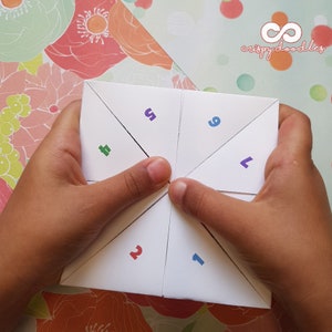 Mothers Day Cootie Catcher DIY Craft, Cute Chatter Box, Happy Snappy Game for moms, Toddler games and toys, Kids chores, Digital Download image 4
