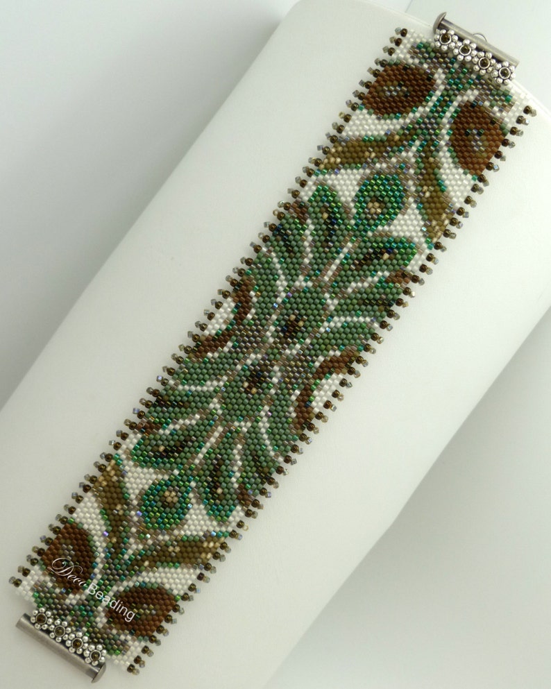 Peyote Bracelet PATTERN. DIGITAL DOWNLOAD. Odd Count Peyote Pattern