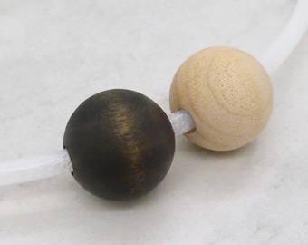 19 mm Wood Bead in Stained or Natural