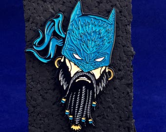 Captain Black Bat, a Pirate Batman hat pin