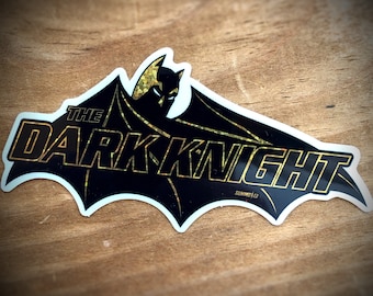 Dark Knight Bale logo 4" Glitter Sticker by Summo13