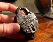 Vintage Western Union Telegraph Bronze Pad Lock