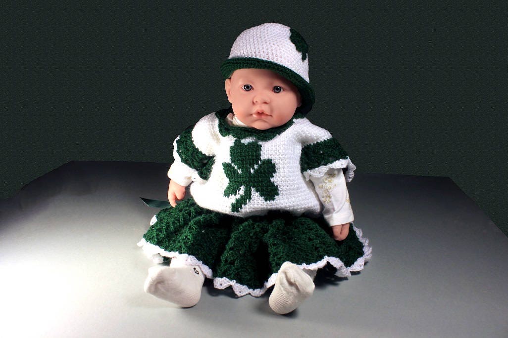 baby girl shamrock outfit