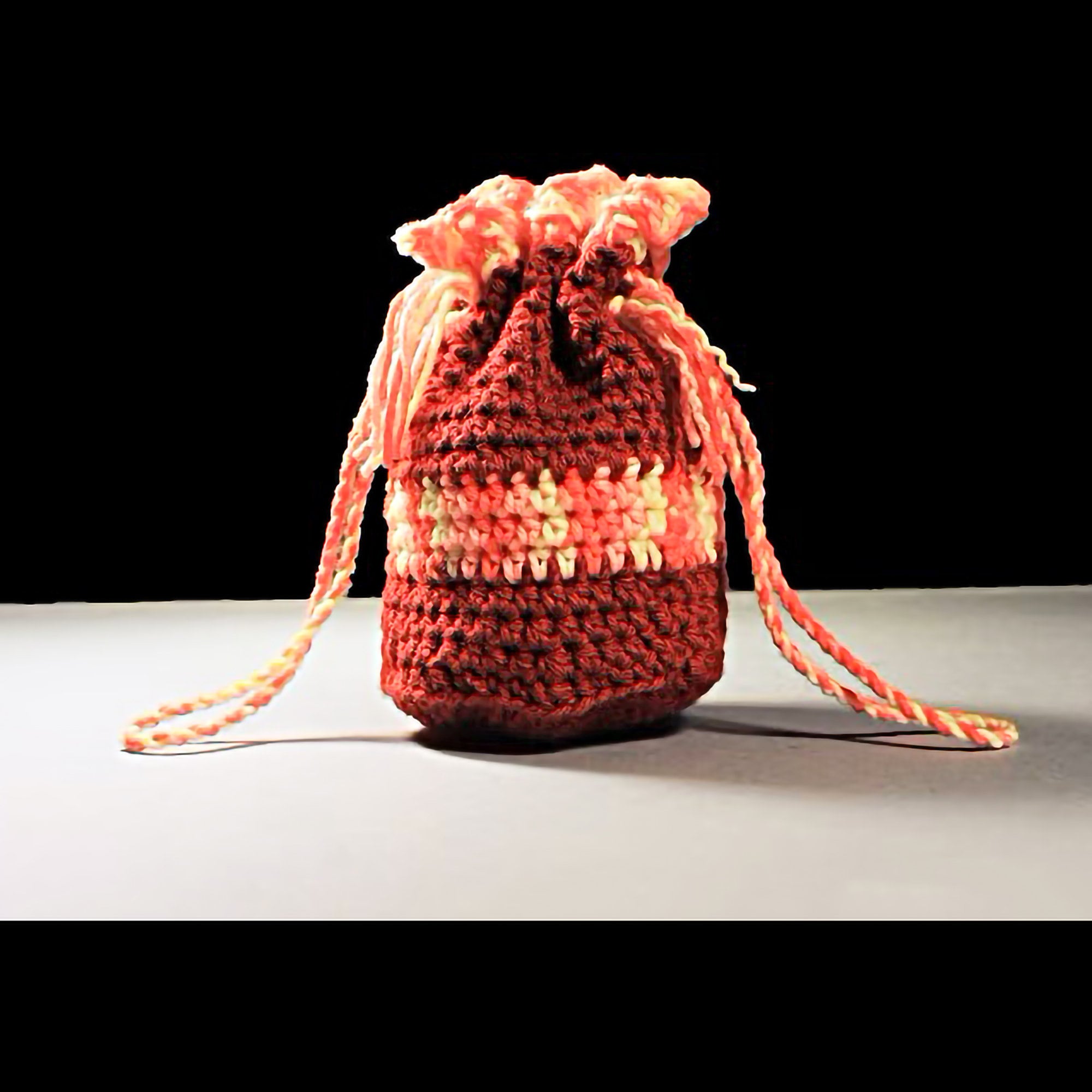 Gift Bag Mini Tote Wristlet Handbag Drawstring Bag Boho Bag Hippie Bag Handmade Crochet Gift Idea Gift Bag