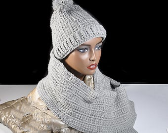 Handmade Crochet Hat and Scarf Set – Winter Set
