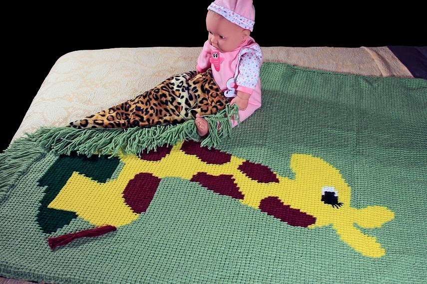 Baby Blanket Crochet Stroller Blanket Crib Blanket Giraffe Kids