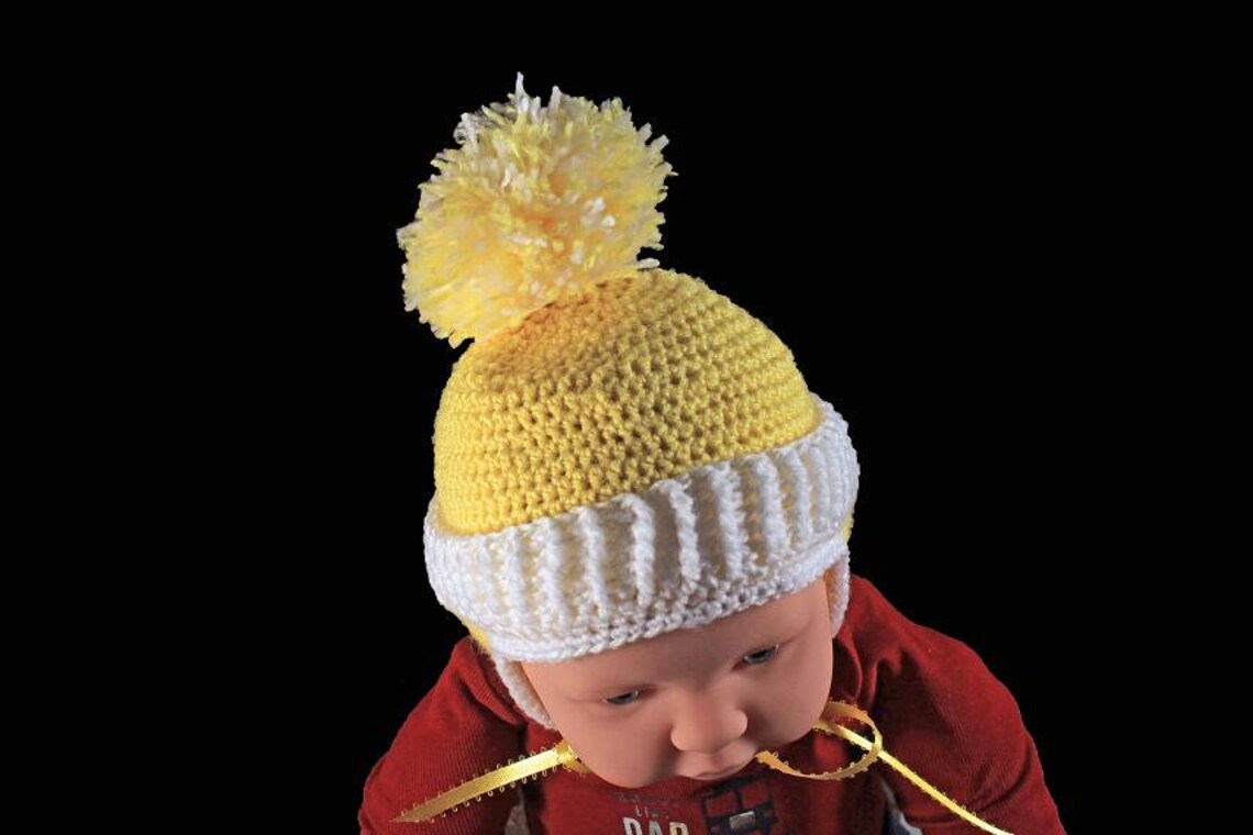 Winter Baby Hat Crochet Unisex Baby Hat Handmade Infant Etsy