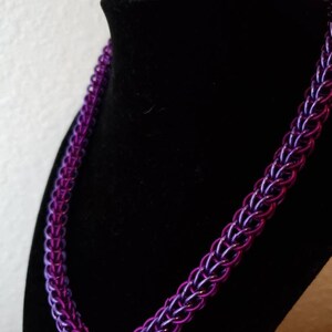 Royal Purple full Persian Chainmaille Collar Necklace