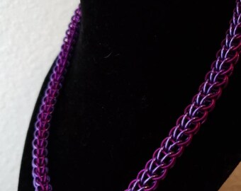 Royal Purple full Persian Chainmaille Collar Necklace