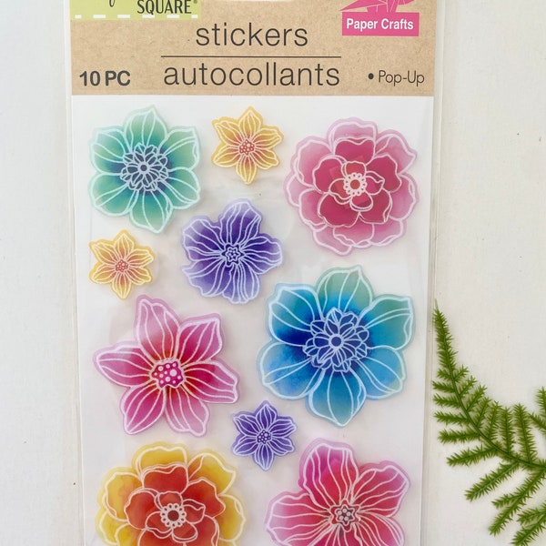 Dimensional Flower Stickers