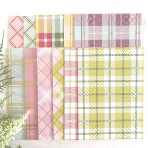 Spring Plaid Card Stock 5x7
