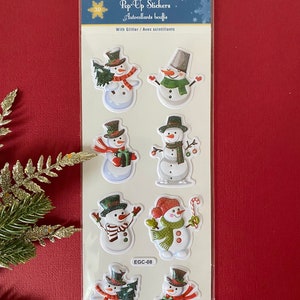Pop Up Snowman Stickers