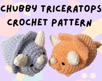 Chubby Triceratops Crochet Pattern