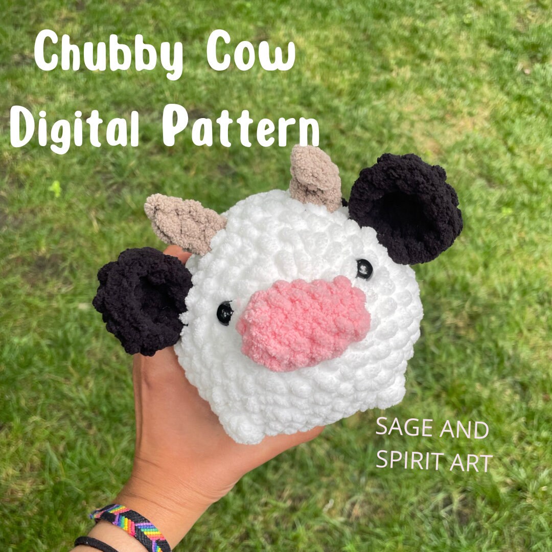 Crochet Plush Chubby Milk Cow With Bag Amigurumi Toy, Fruit Cow Toy, Berry  Cow Toy, Mini Stuffed Animal Cow, Crochet Farm Animal 