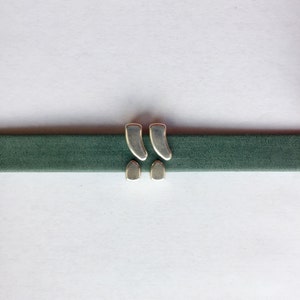 10mm Flat Finger Slider, Antique Silver, Qty 2