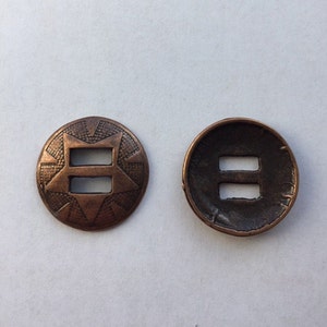 10mm Flat Concho Cinch Slider, Antique Copper, Qty 2