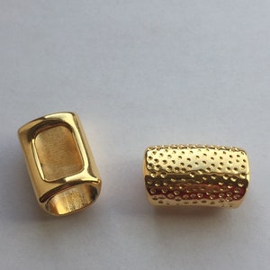 Regaliz Hammered Gold Spacer 10x6mm , Qty 1