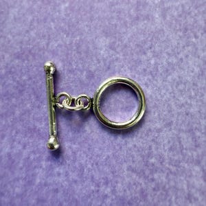 Sterling Silver Round Toggle Clasp - 14mm - Qty 1