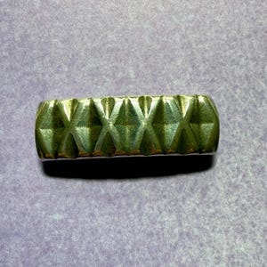 10mm Flat Zamak Faceted Tube Slider,Antique Silver, Qty 1