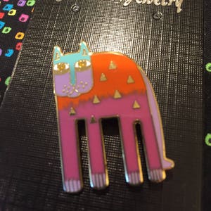 Laurel Burch Brooch  &quot;Alexanders Animal&quot; Beautiful Colors Vintage