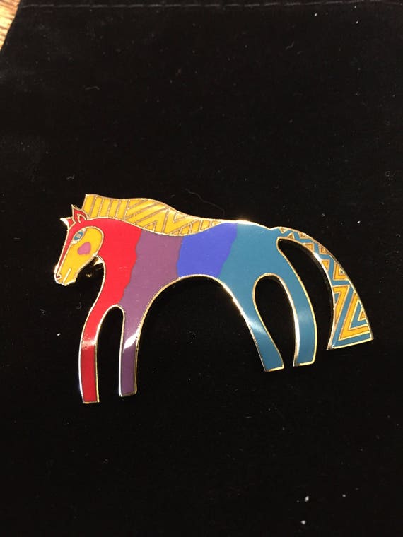 Laurel Burch CABALLO Horse 22K Gold Plate Enamel B