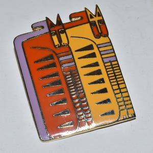 Laurel Burch EgyptiCat Vintage Colorful Cat Pin Brooch Colorful Outstanding