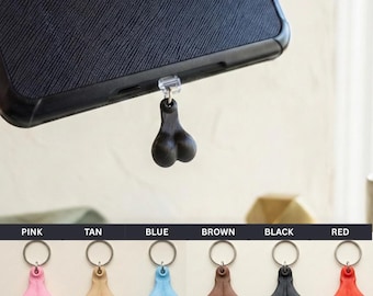 Phone Nuts – 3D Printed Truck Nuts Accessory for Devices, Keychain (USB-C, Lightning)