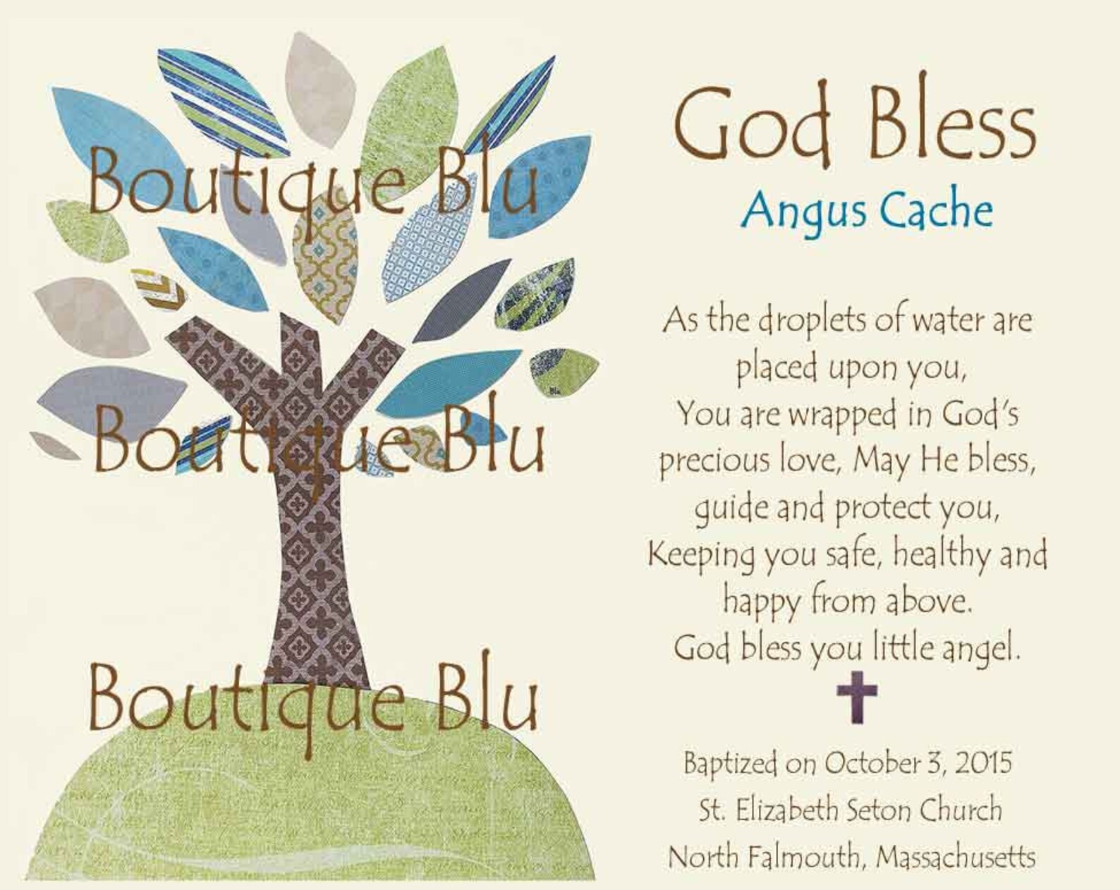 Baptism Bible Gift, Christening Gift, Personalized, Baby Boy Nursery