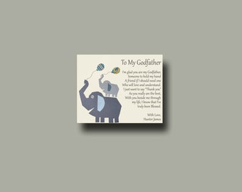 Godfather gift - Personalized gift for Godfather, Godfather Gift from Godchild - Godfather Baptism Keepsake - Godfather Christening - TREE